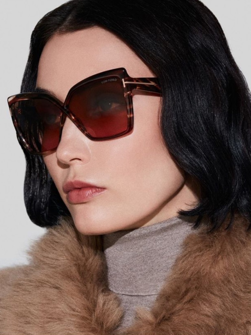 Tom Ford Havana Butterfly Sunglasses